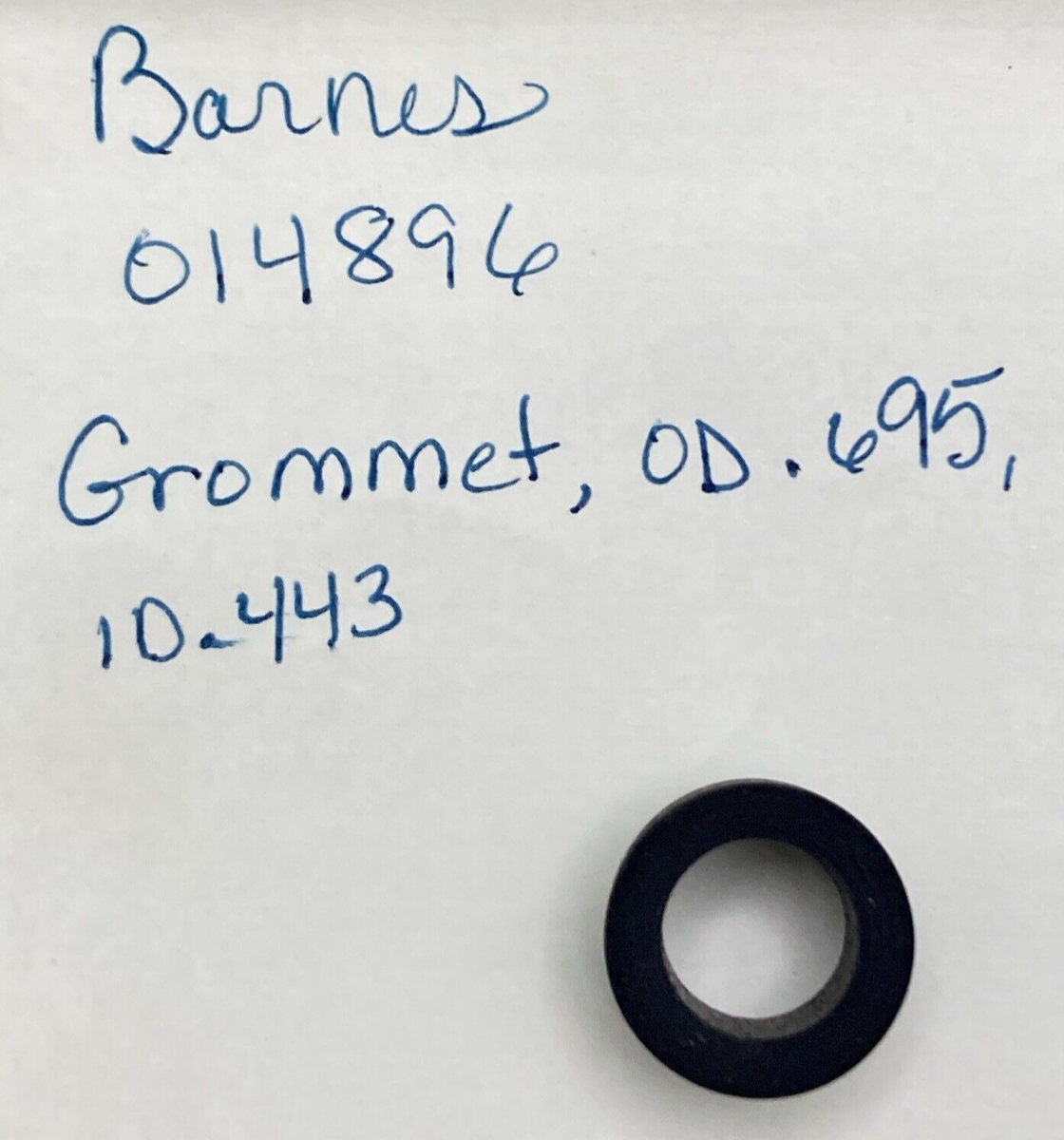 NEW REPLACES BARNES 014896 GROMMET, OD .695", ID .443"