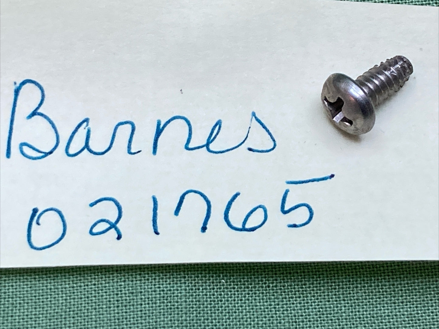 NEW REPLACES BARNES 021765 SCREW, SELF-TAP, PAN 6-32