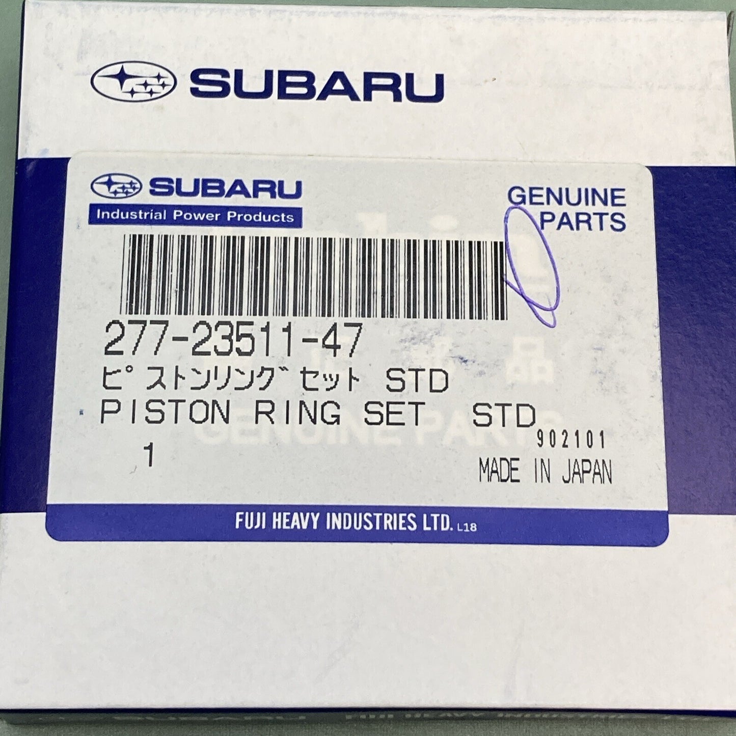 NEW GENUINE ROBIN SUBARU 277-23511-47 PISTON RING SET