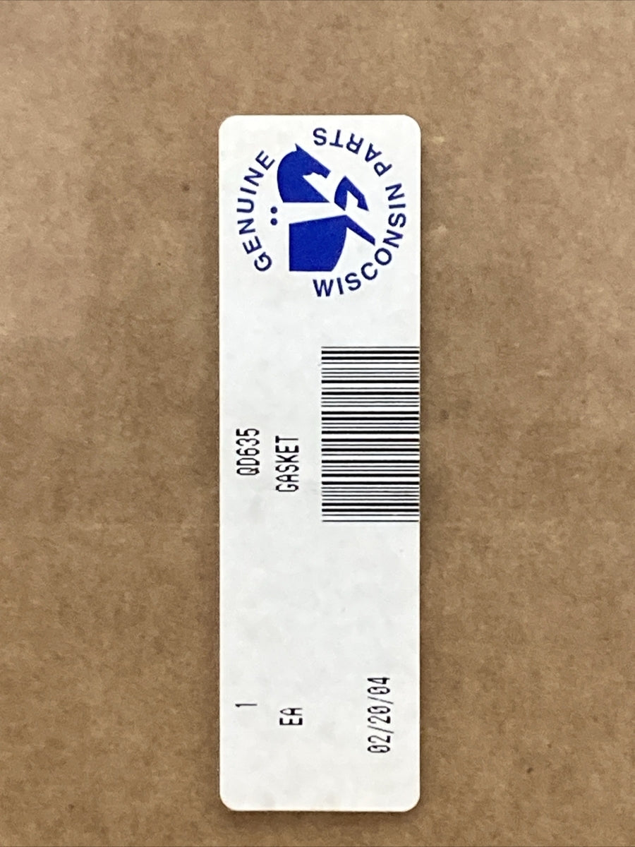 NEW GENUINE WISCONSIN CONTINENTAL QD635 GASKET BOTTOM COVER PLATE