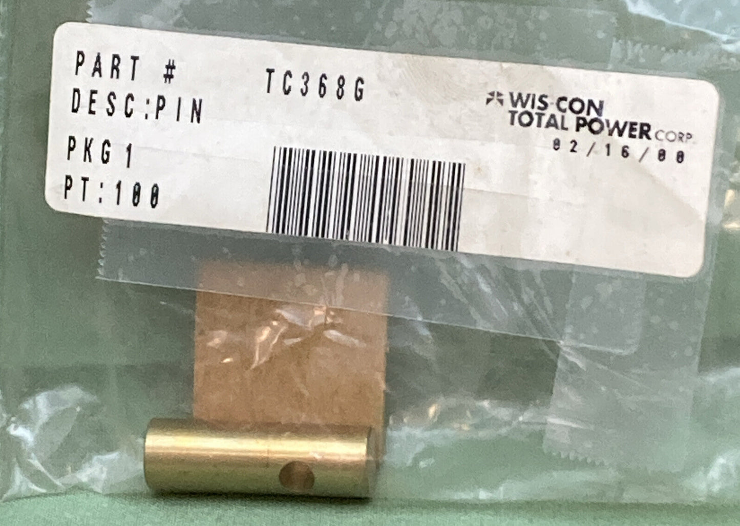 NEW GENUINE WIS-CON TOTAL POWER TC368G PIN, SWIVEL