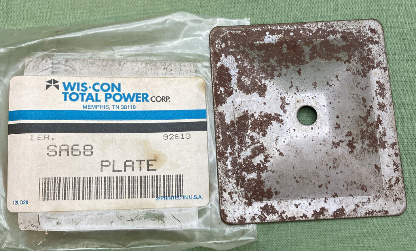 NEW GENUINE WIS-CON TOTAL POWER SA68 COVER PLATE VALVE INSPECT