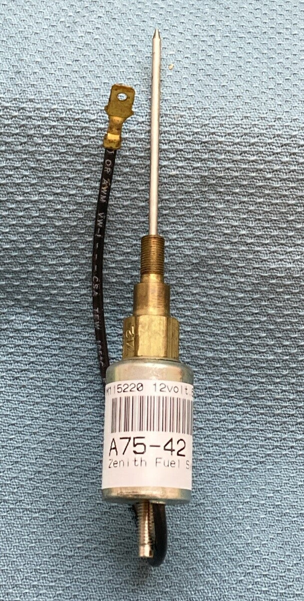 NEW REPLACES ZENITH FUEL SYSTEMS A75-42 FUEL SHUT-OFF SOLENOID