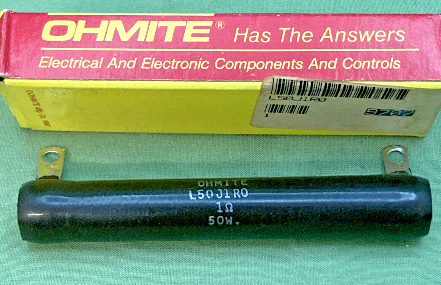 NEW GENUINE OHMITE L50J1R0 VITREOUS ENAMELED RESISTOR