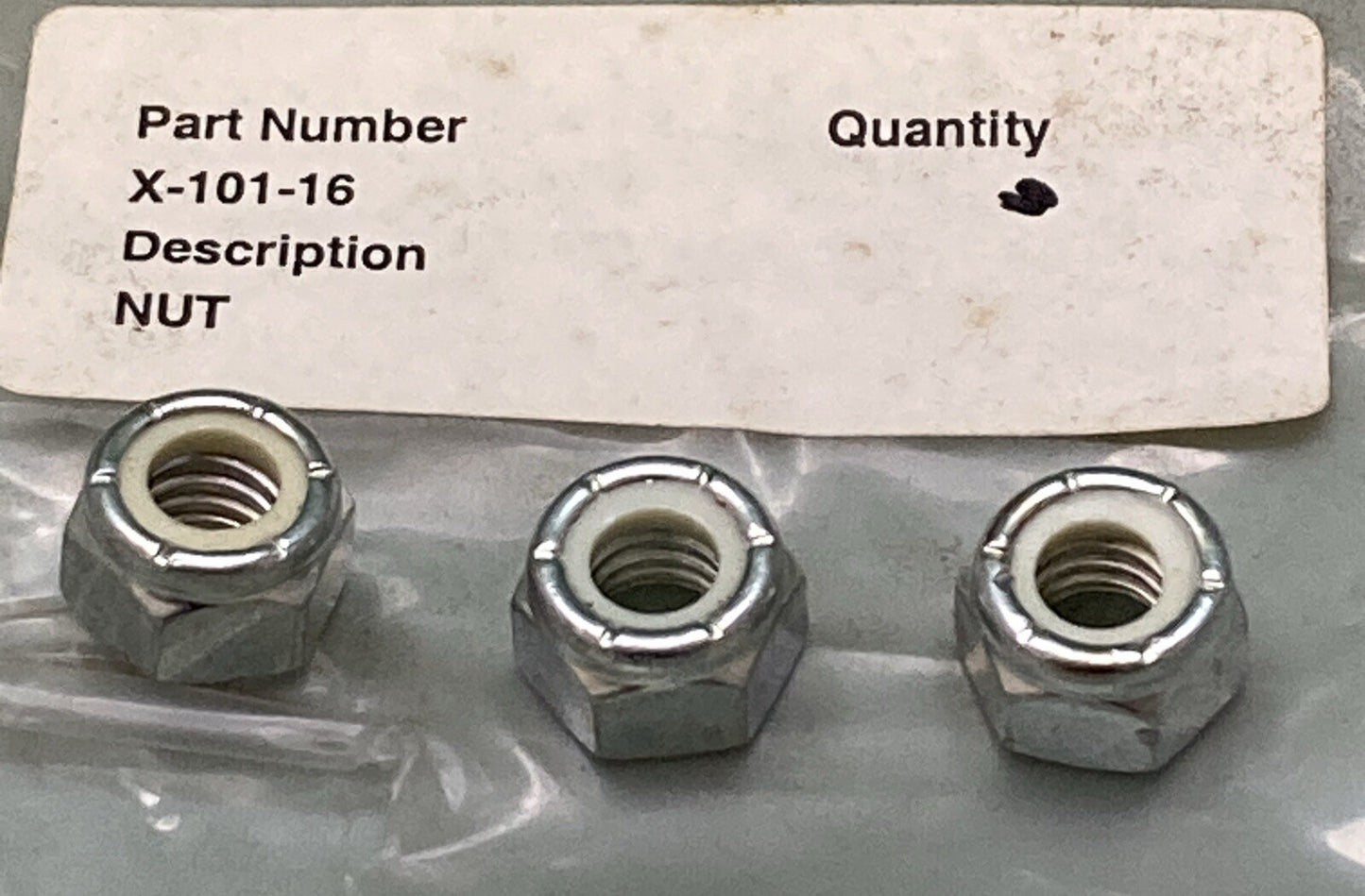 QTY 3 NEW REPLACES KOHLER X-101-16 NUT - HEX ELASTIC STOP - 5/16-18