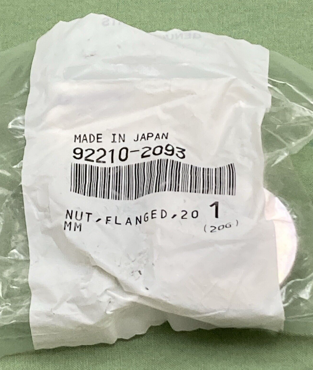 NEW GENUINE KAWASAKI 92210-2093 Nut, Flanged, 20MM
