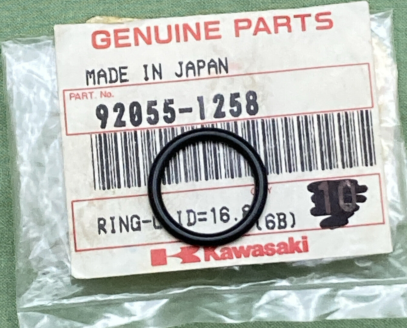 NEW GENUINE KAWASAKI 92055-1258 Ring O, 16.8X2.4 REAR HUB/BRAKE