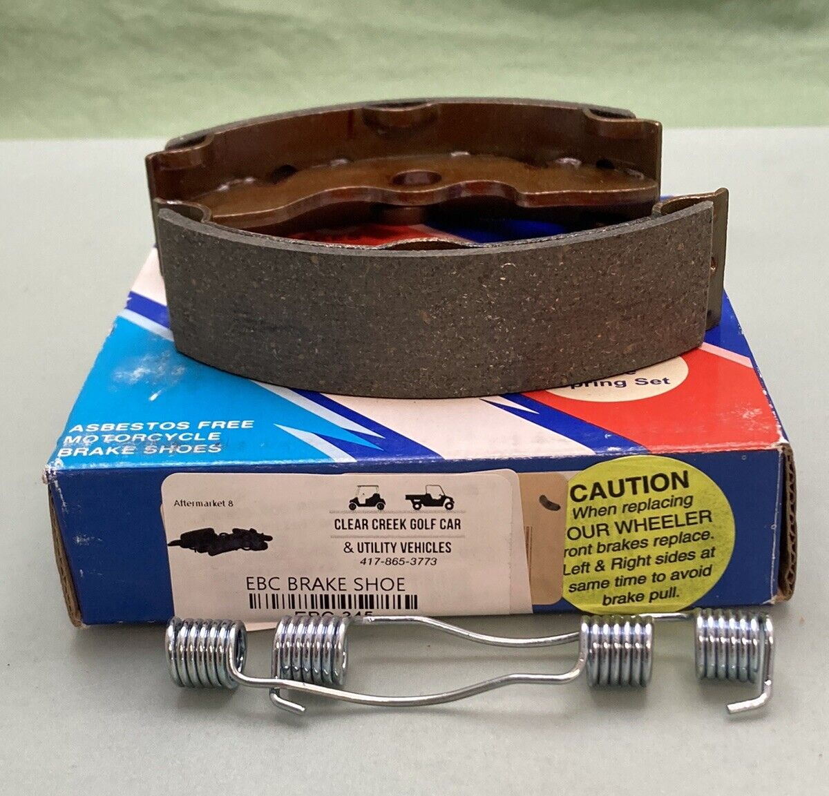 NEW EBC EBC345 BRAKE SHOES HIGH FRICTION LINING WITH SPRING SET ATV