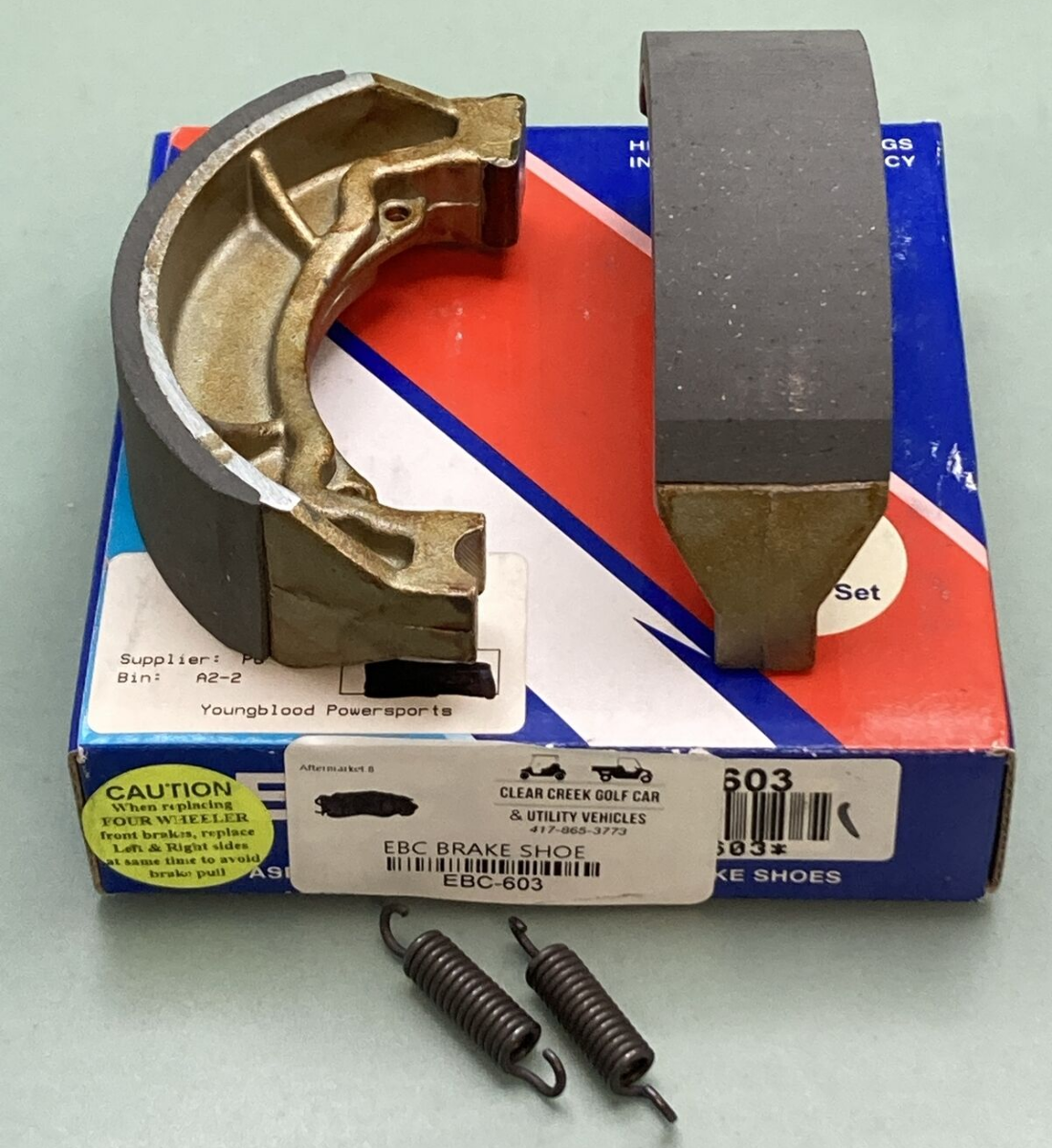 NEW EBC EBC603 BRAKE SHOES WITH SPRING SET