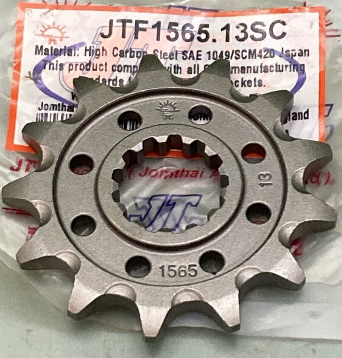 NEW GENUINE JT JTF1565.13SC SELF CLEANING FRONT SPROCKET, 13T FITS KAWASAKI