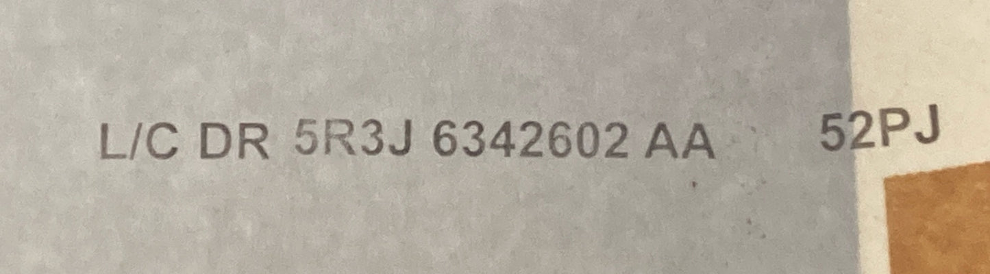 NEW GENUINE FORD 5R3J 6342602 AA SCOOP HOOD DECAL BLACK OUT