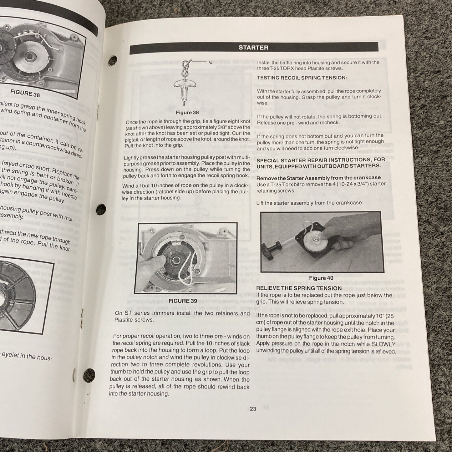 QTY 2 HOMELITE ST01371-1 ST01369-1 DEALER SERVICE GUIDES 1998