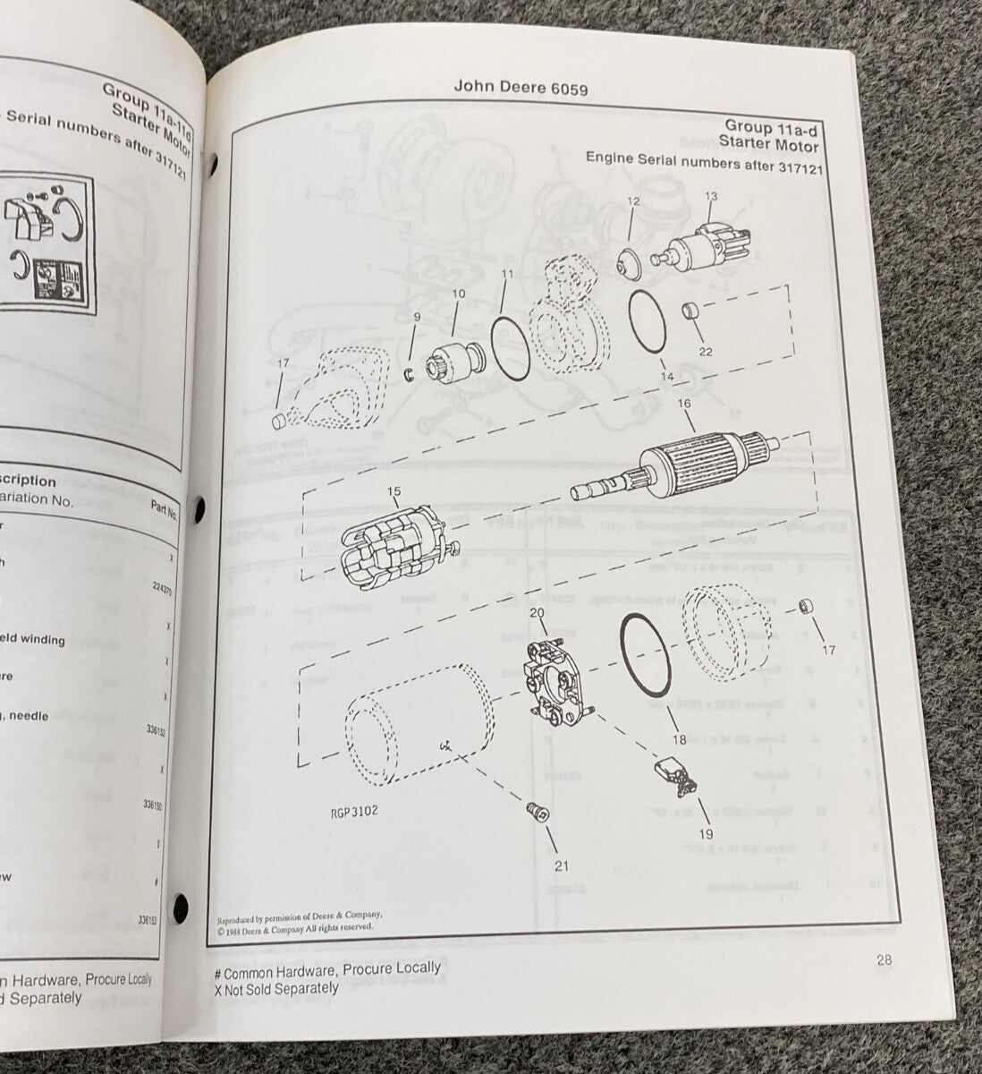 KOHLER GENERATORS PARTS LISTING/PARTS CATALOGS FOR JOHN DEERE