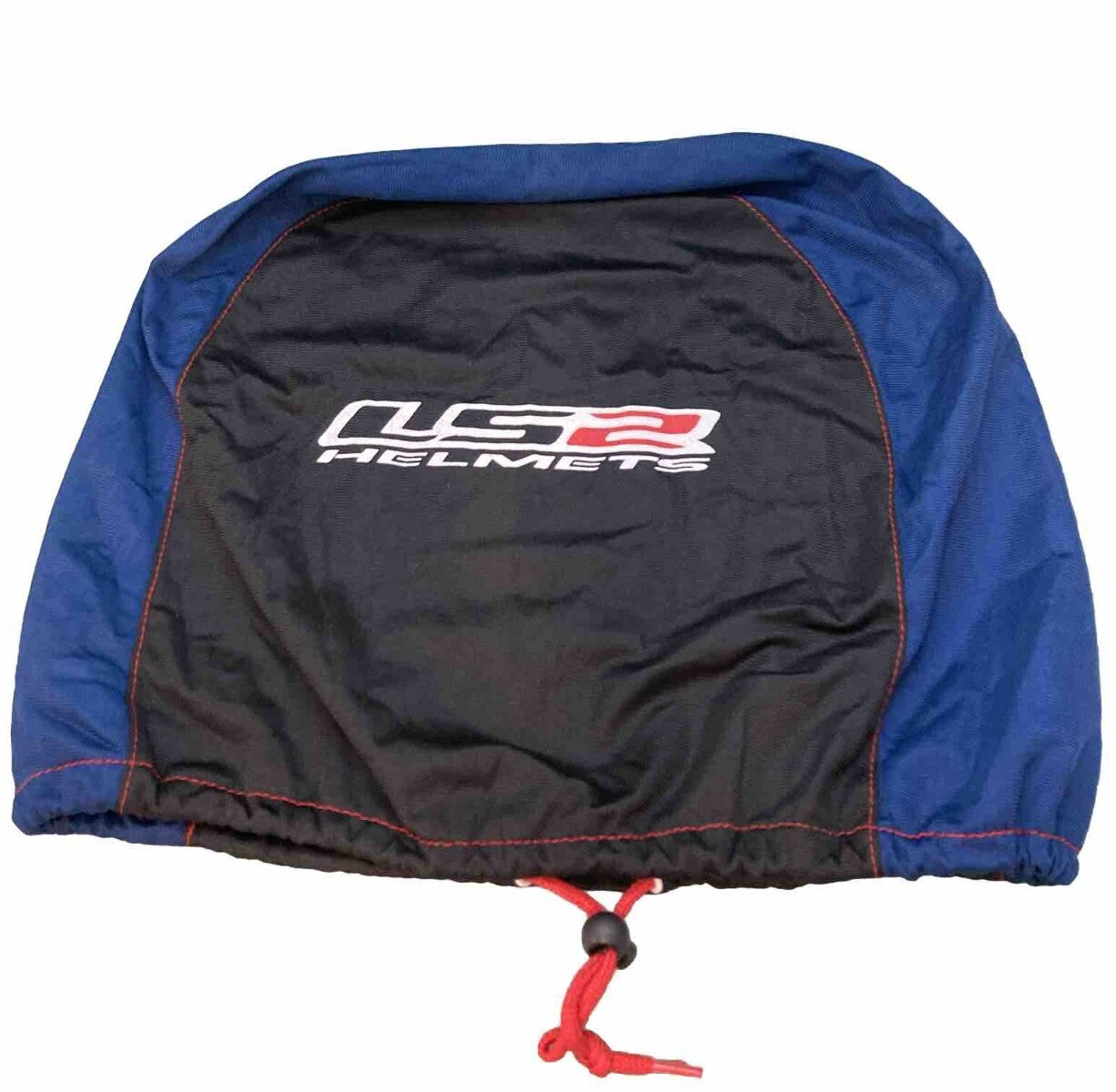 GENUINE LS2 MICROFIBER HELMET DUST COVER BLACK/BLUE BAG