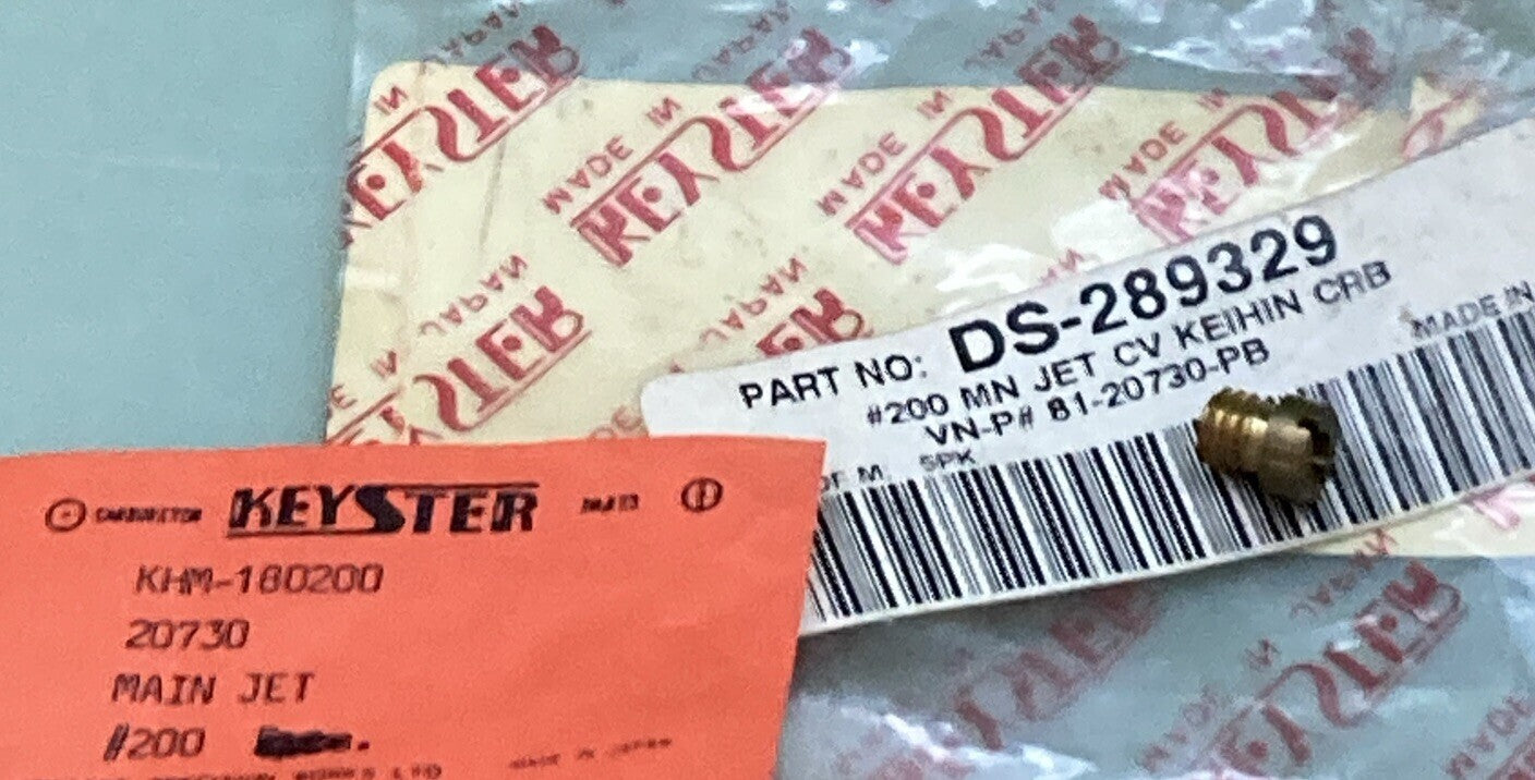 NEW GENUINE KEYSTER DS-289329 20730 #200 MAIN JET