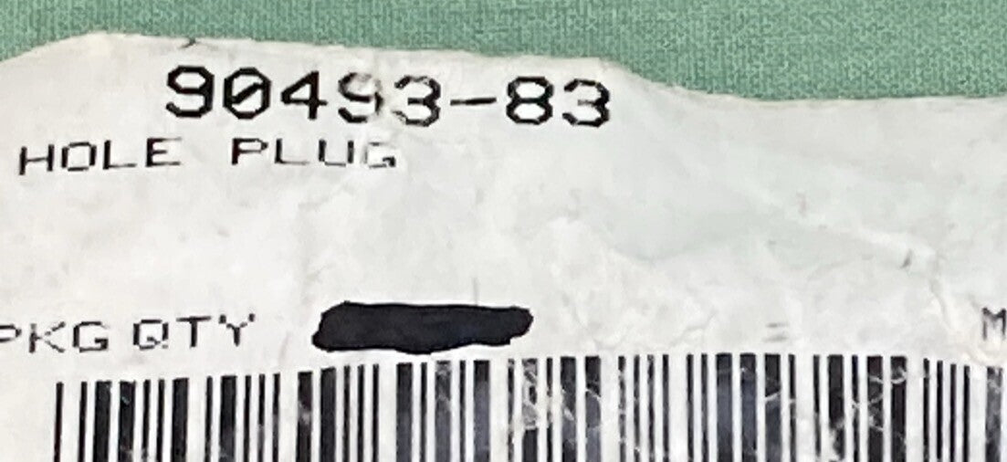 NEW GENUINE HARLEY DAVIDSON 90493-83 FRAME & JIFFY STAND HOLE PLUG