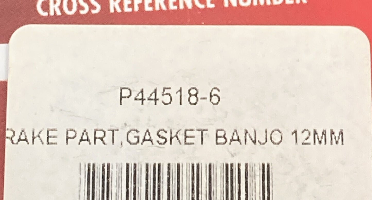 QTY 6 NEW GOODRIDGE P44518-6 BRAKE PART GASKET BANJO 12MM