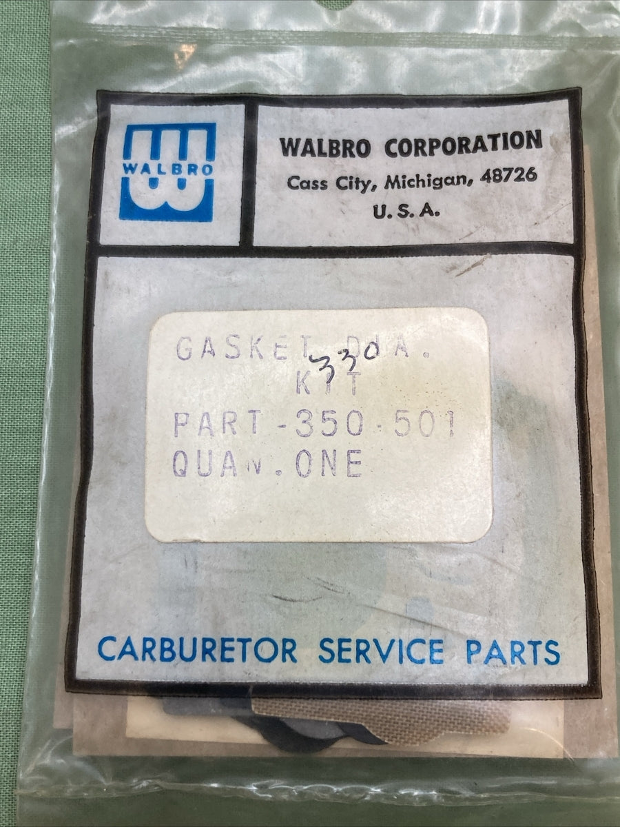 NEW GENUINE WALBRO 350-501 CARBURETOR REPAIR KIT