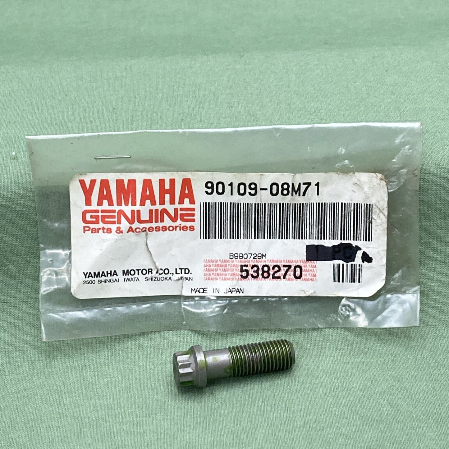 NEW GENUINE YAMAHA 90109-08M71 CRANK PISTON Bolt