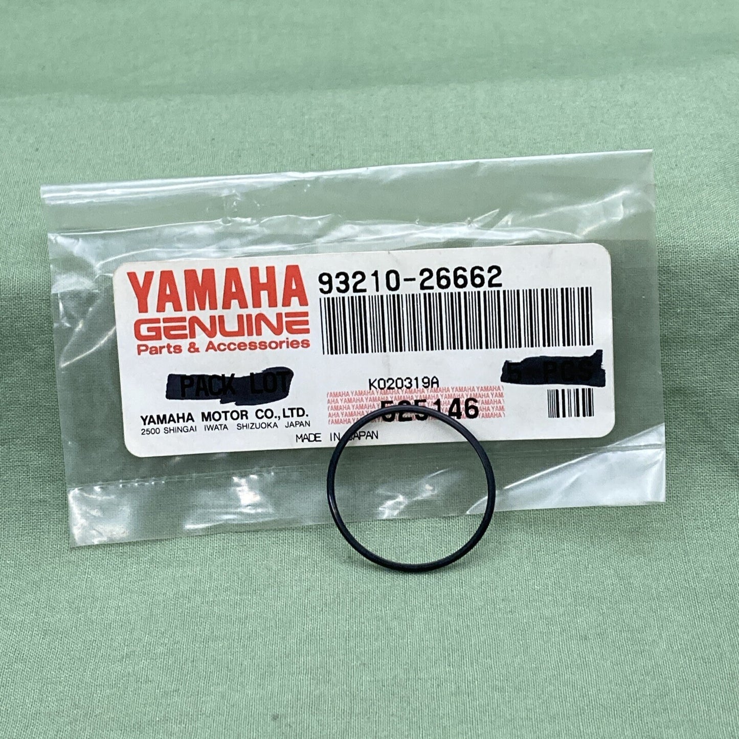 QTY 5 NEW GENUINE YAMAHA 93210-26662 REAR WHEEL O-RING