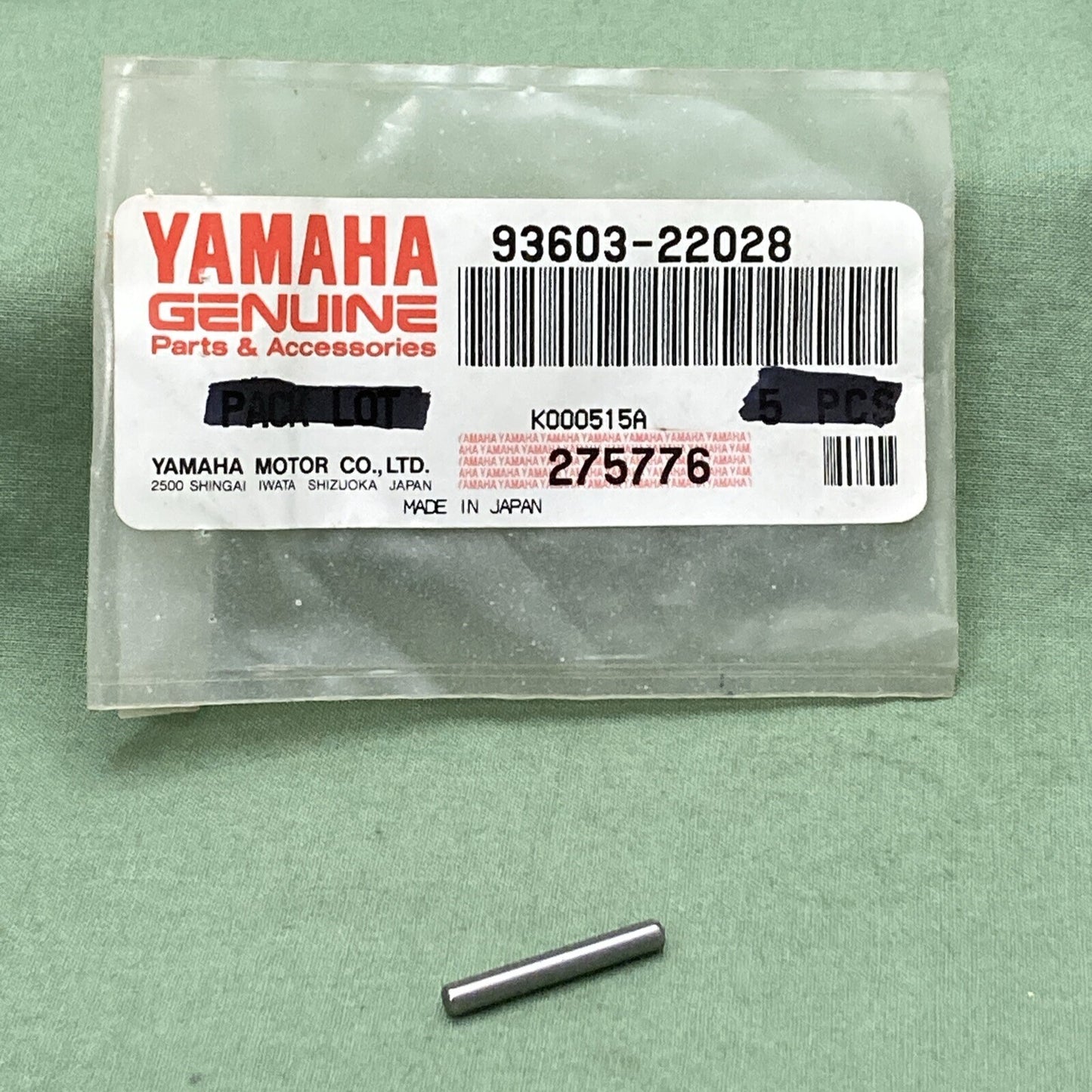 QTY 4 NEW GENUINE YAMAHA 93603-22028 OIL PUMP Pin, Dowel