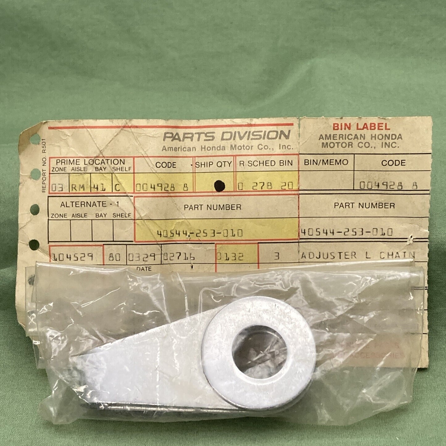 NEW GENUINE HONDA 40544-253-010 ADJUSTER, L. DRIVE CHAIN