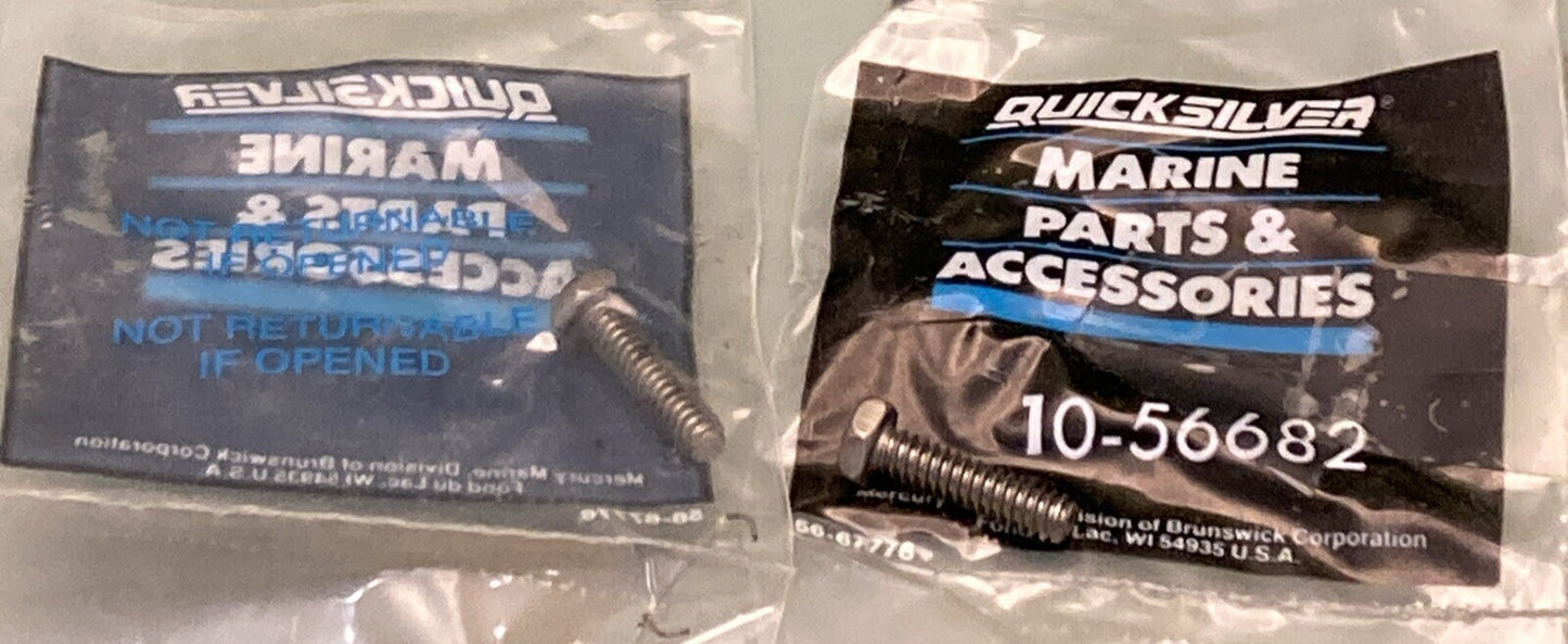 QTY 2 NEW GENUINE MERCURY QUICKSILVER 10-56682 SCREW