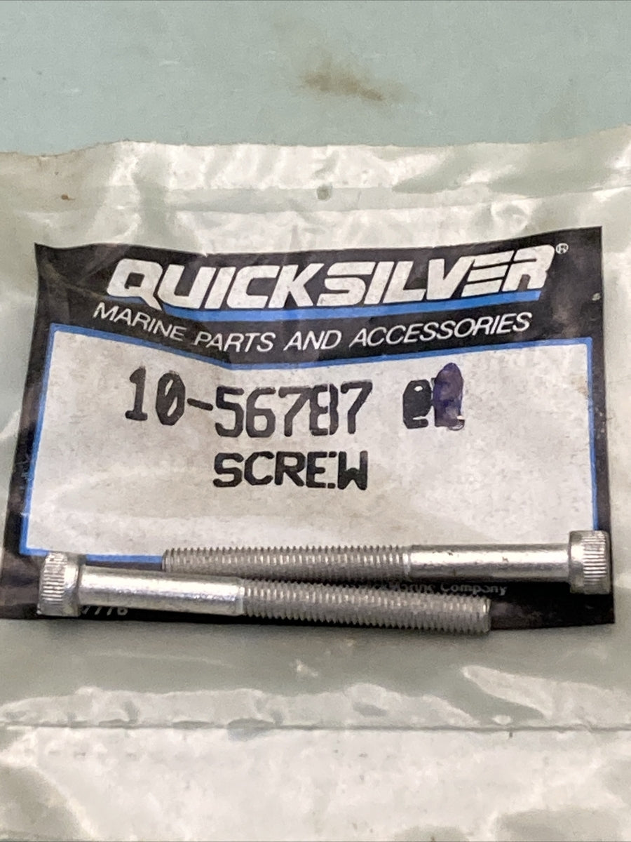 QTY 2 NEW GENUINE MERCURY QUICKSILVER 10-56787 SCREW