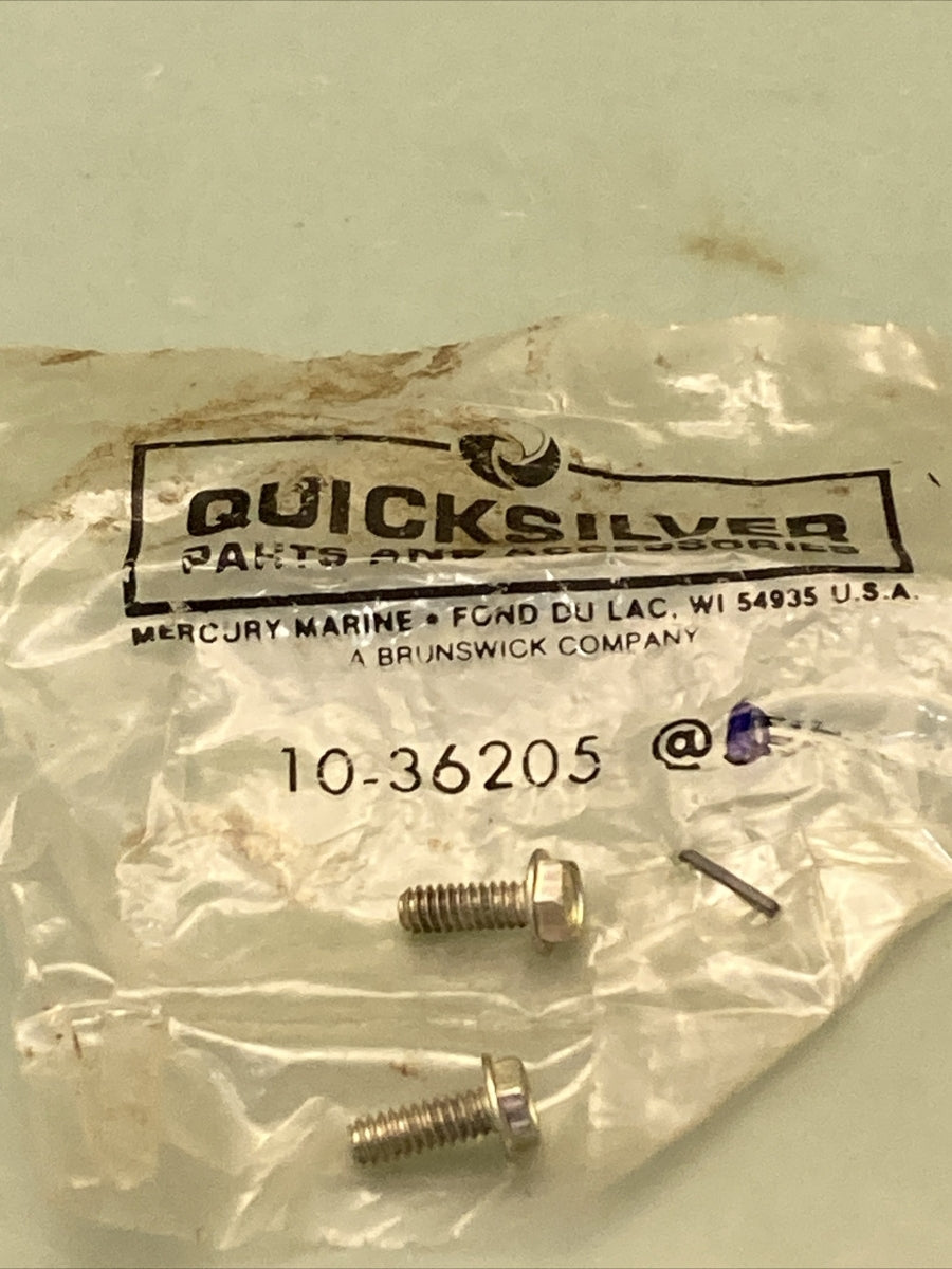 QTY 2 NEW GENUINE MERCURY QUICKSILVER 10-36205 SCREW