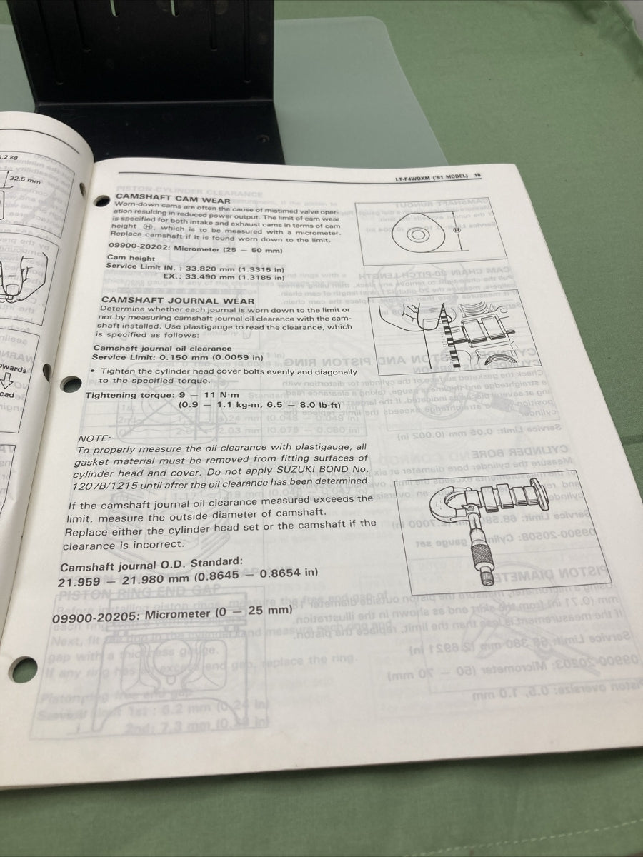 GENUINE SUZUKI 99501-42150-01E SUPPLEMENTARY SERVICE MANUAL LT-F4WDX