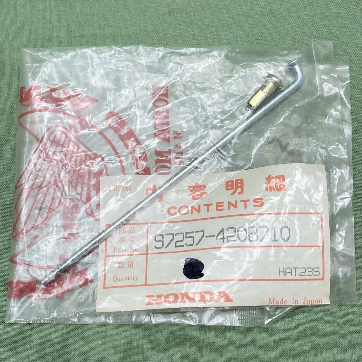 NEW GENUINE HONDA 97257-4208710 REAR WHEEL SPOKE & NIPPLE B (10X123.5)