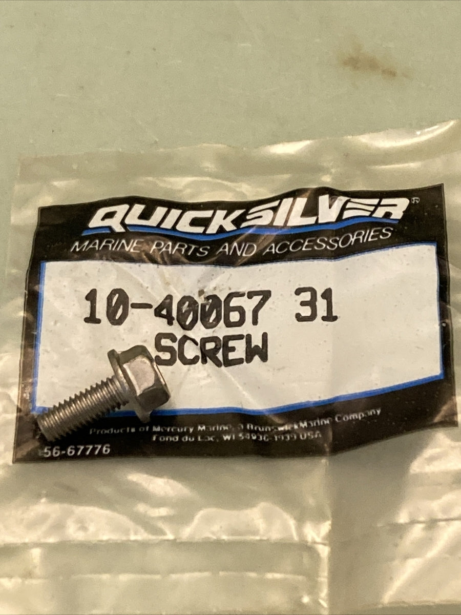 QTY 2 NEW GENUINE MERCURY QUICKSILVER 10-40067 31 SCREW