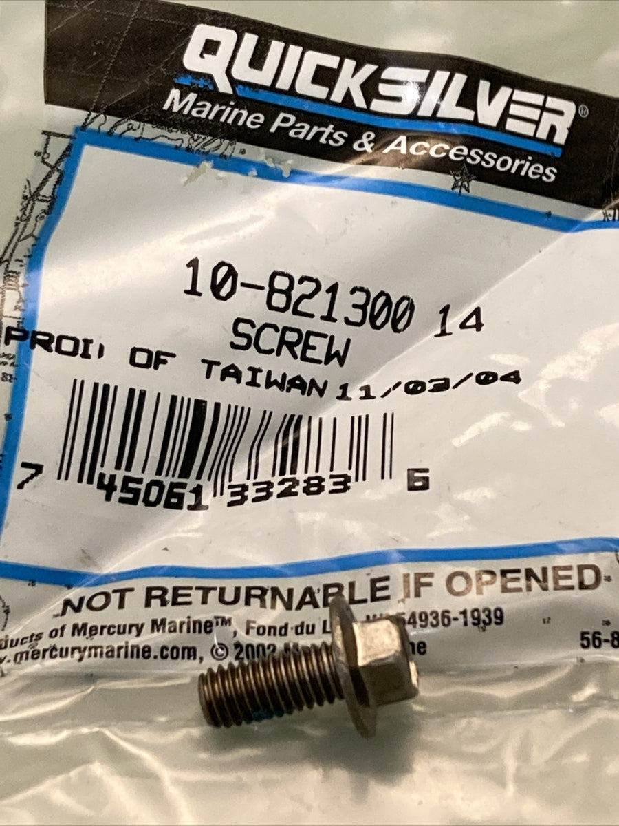 NEW GENUINE MERCURY QUICKSILVER 10-821300 14 SCREW