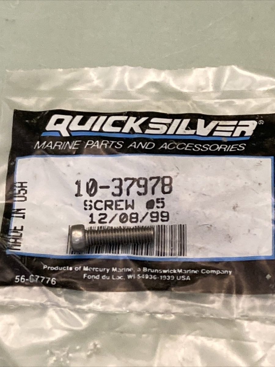 QTY 2 NEW GENUINE MERCURY QUICKSILVER 10-37978 SCREW