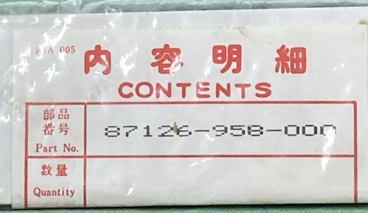 NEW GENUINE HONDA 87126-958-000 EMBLEM, FUEL TANK (A.M.)