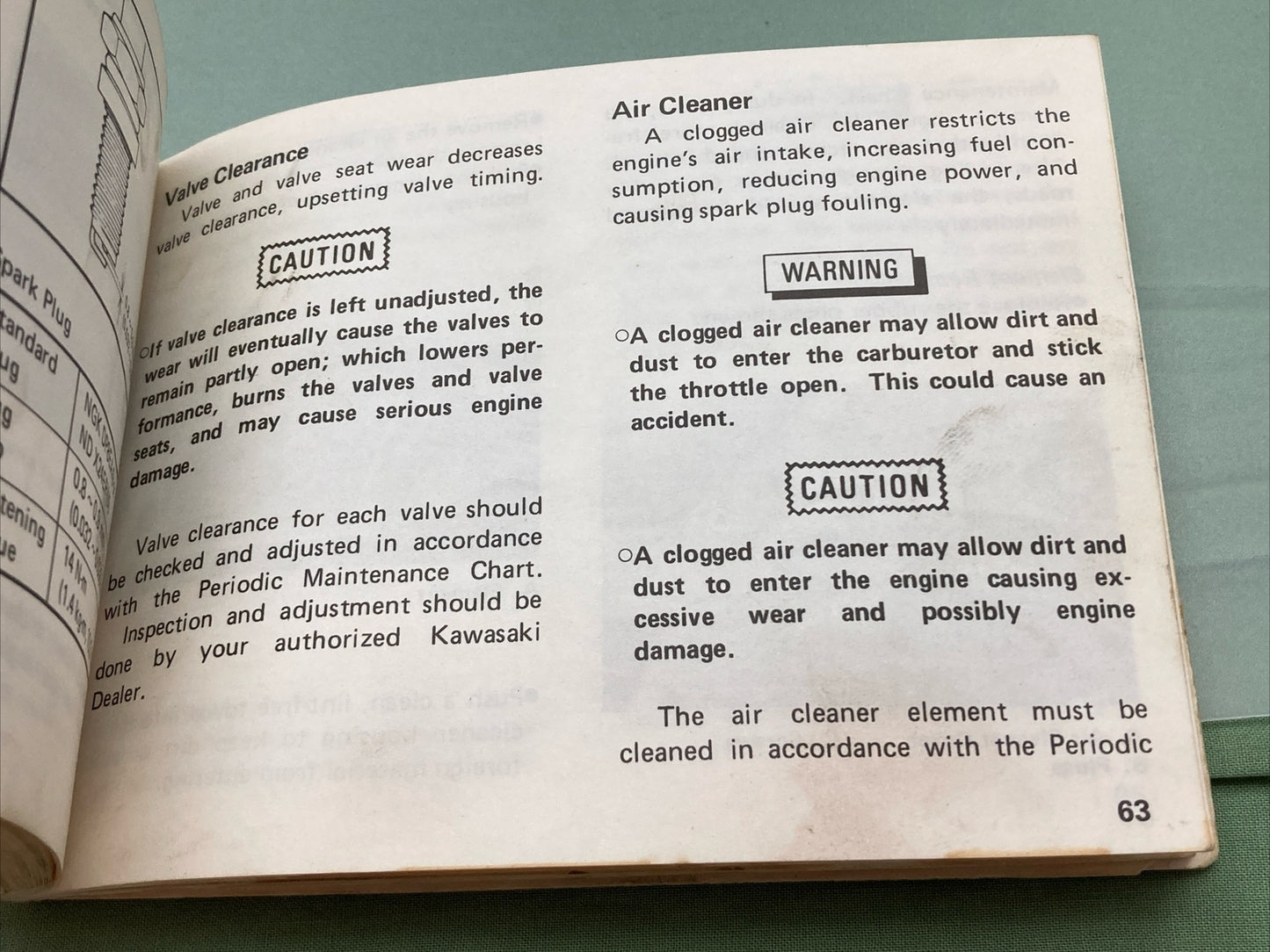 GENUINE KAWASAKI 99920-1333-01 KSF 250 MOJAVE OWNER'S MANUAL