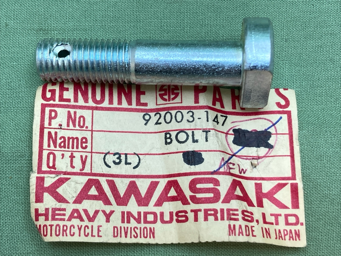 NEW GENUINE KAWASAKI 92003-147 BOLT,TORQUE LINK