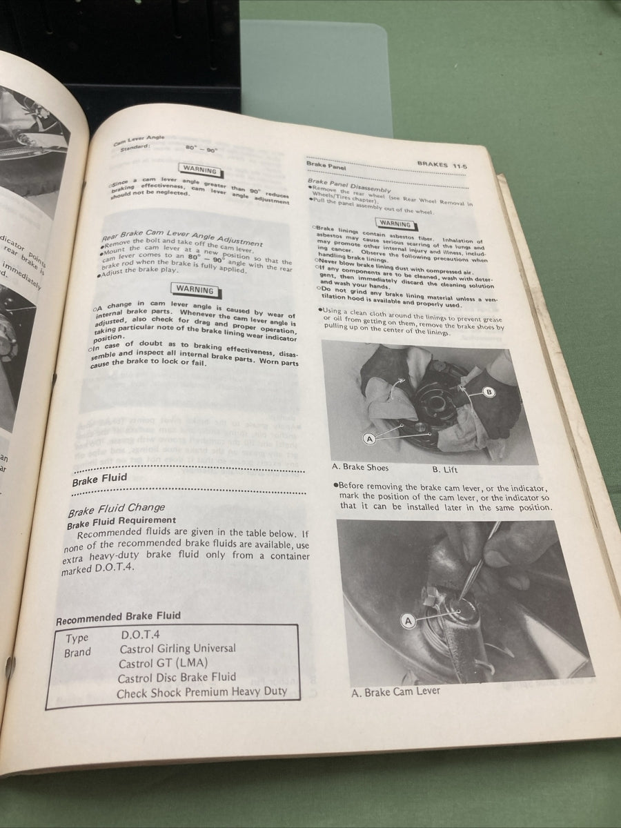 GENUINE KAWASAKI 99924-1073-51 ZL600/ZL500 MOTORCYCLE SERVICE MANUAL SUPPLEMENT