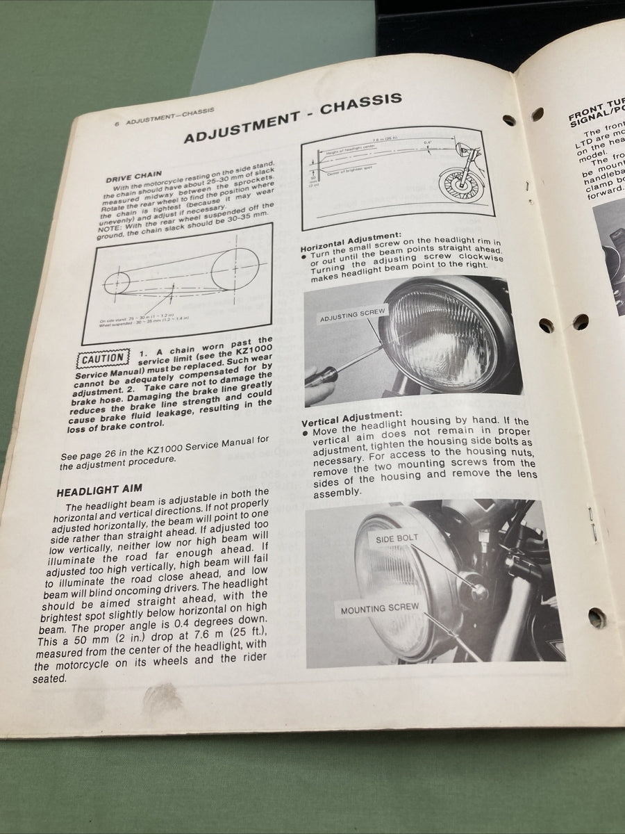 GENUINE KAWASAKI 99963-0034-01 KZ1000LTD SERVICE MANUAL SUPPLEMENT