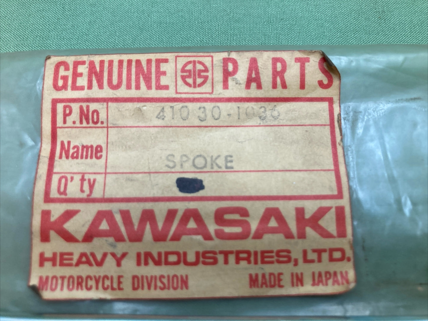 NEW GENUINE KAWASAKI 41030-1036 SPOKE,FRONT,RH