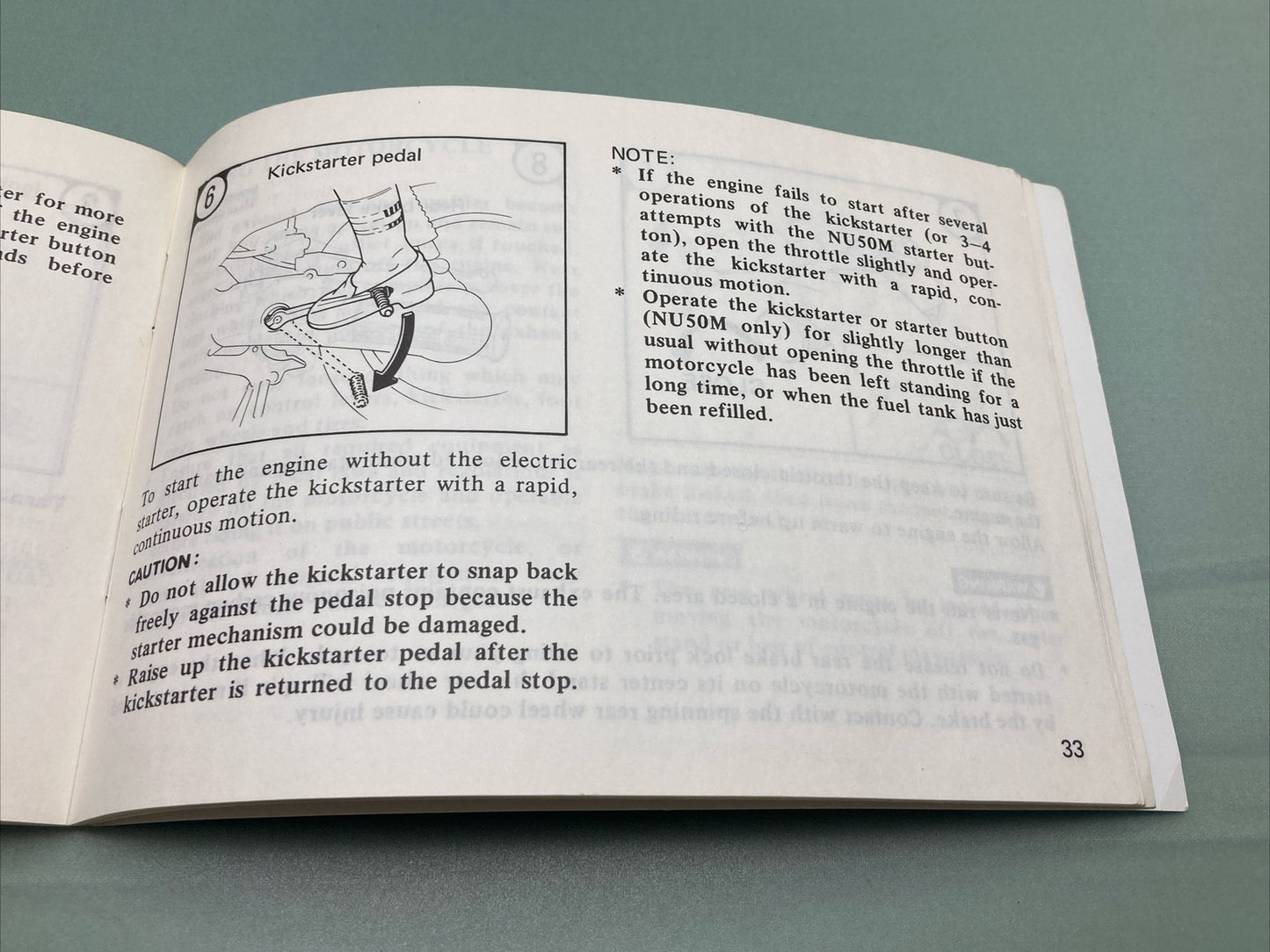 GENUINE HONDA 31GC100 NU50/NU50M OWNER'S MANUAL '82