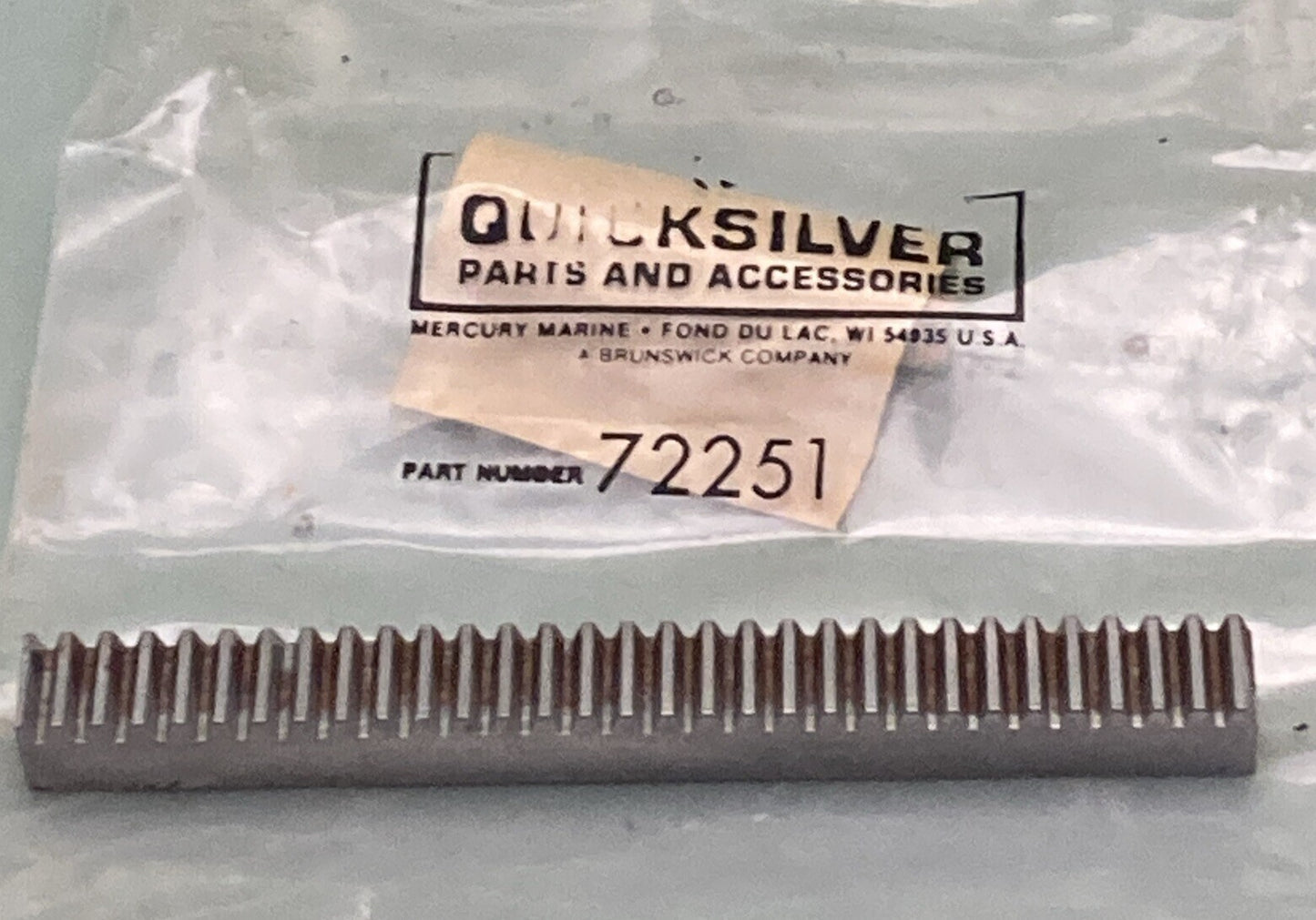 NEW GENUINE MERCURY QUICKSILVER 72251 GEAR RACK