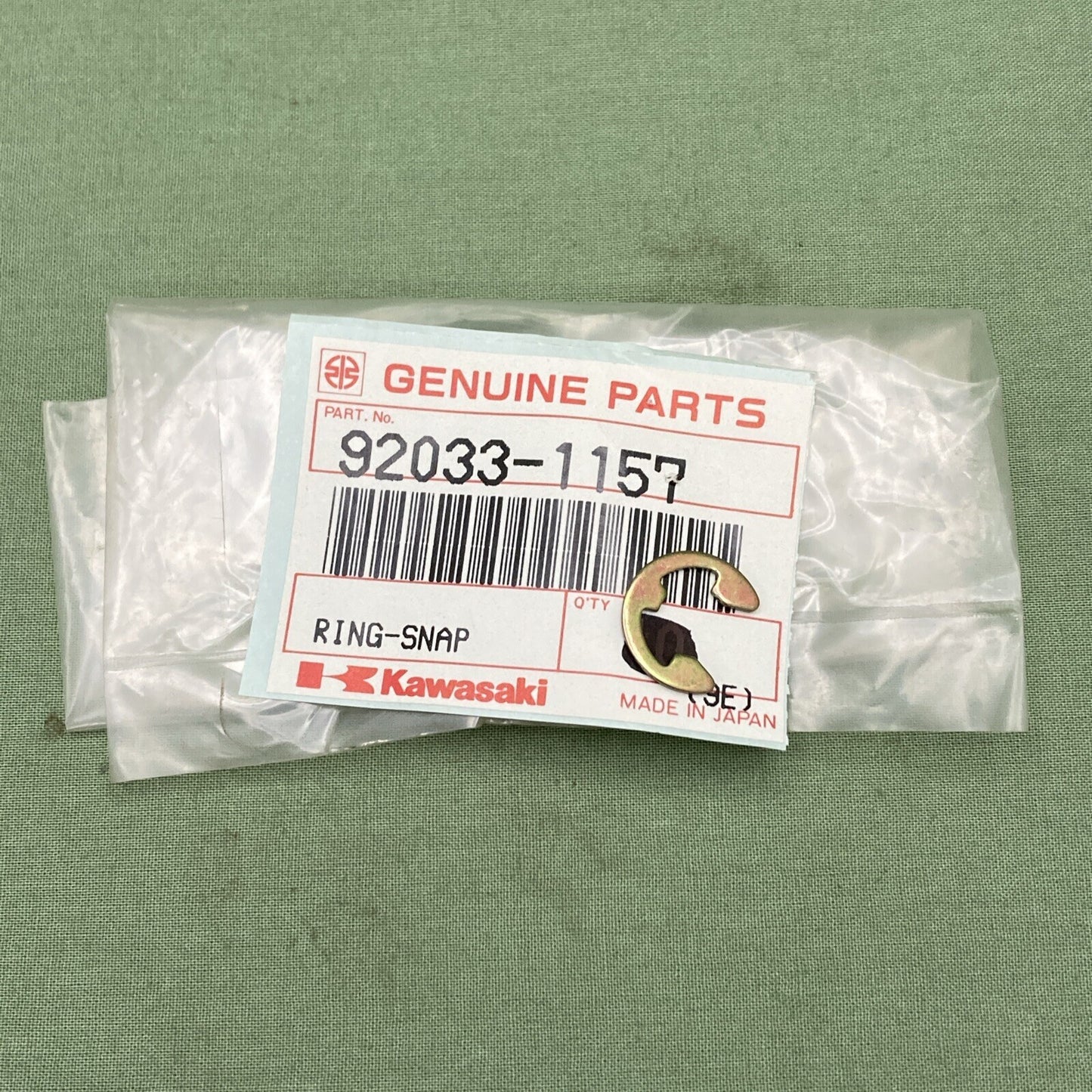 QTY 2 NEW GENUINE KAWASAKI 92033-1157 RECOIL STARTER Ring - Snap