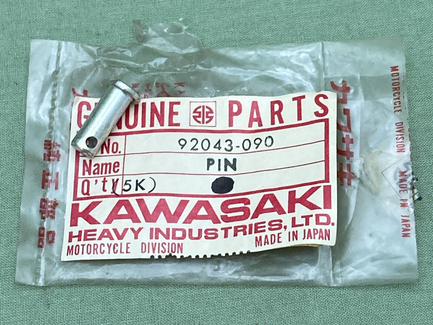 QTY 2 NEW GENUINE KAWASAKI 92043-090 Pin, Brake Rod Fitting