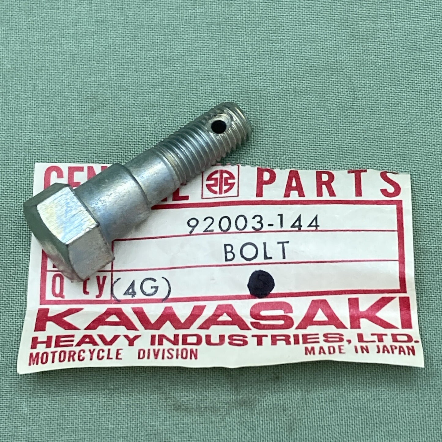 QTY 2 NEW GENUINE KAWASAKI 92003-144 SWINGARM BOLT RR TORQUE LINK