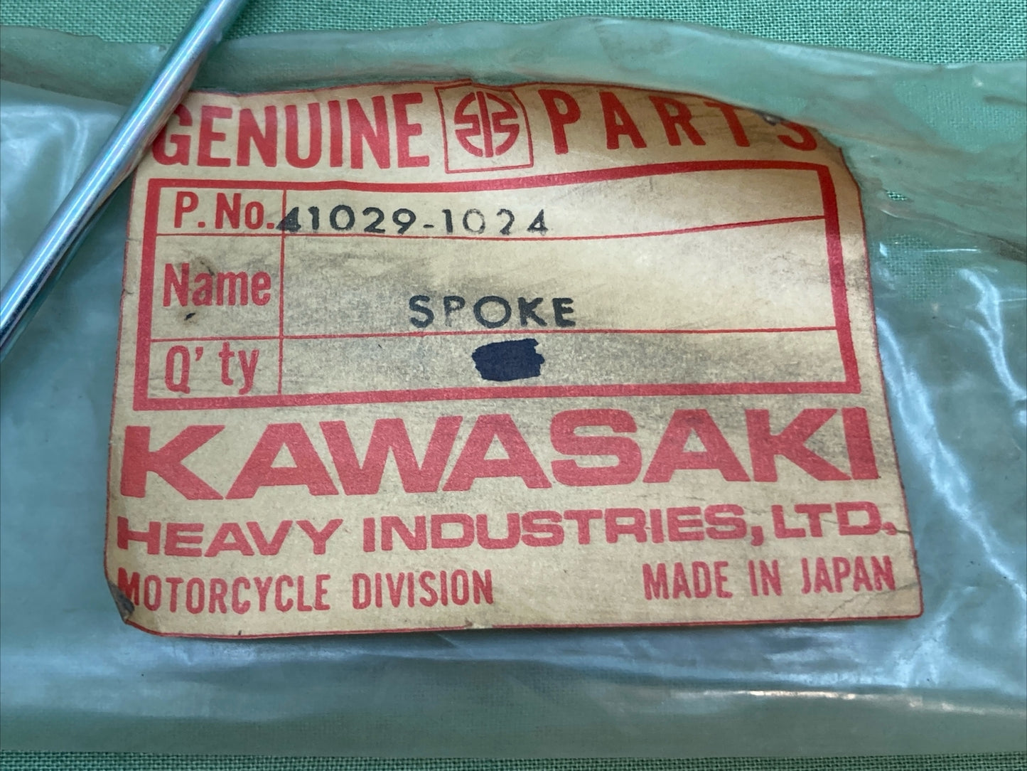 NEW GENUINE KAWASAKI 41029-1024 SPOKE,FR INNER,L.H.