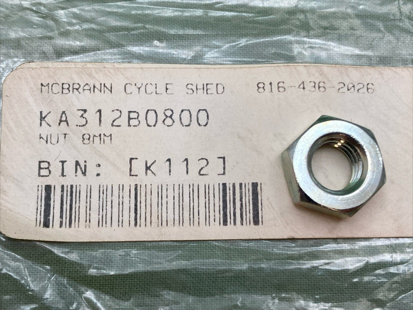 QTY 3 NEW REPLACES KAWASAKI 312B0800 AIR CLEANER NUT 8MM