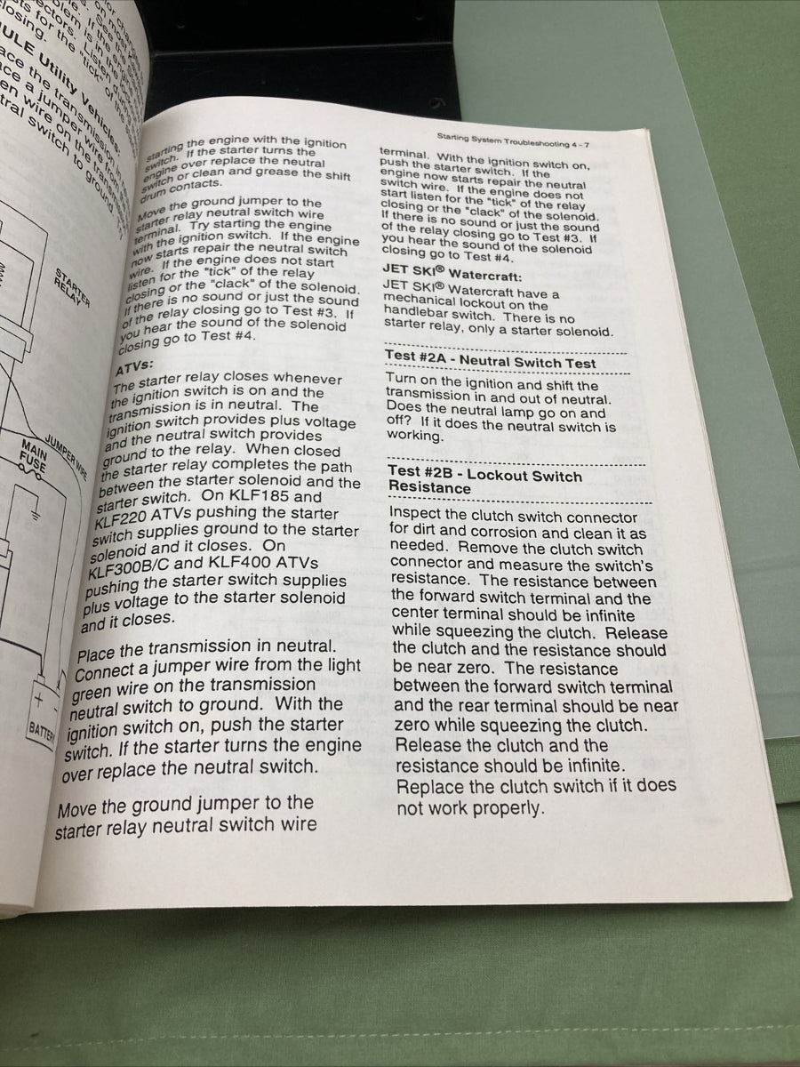 KAWASAKI STC-TC&SS93JDH-PES TROUBLESHOOTING CHARGING AND STARTING SYSTEMS