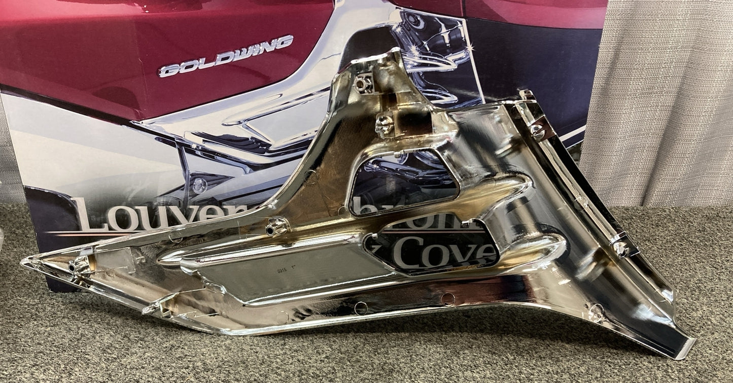 NEW KURYAKYN 7368 LOUVERED CHROME BATTERY BOX COVERS GOLDWING GL1800 2012-UP
