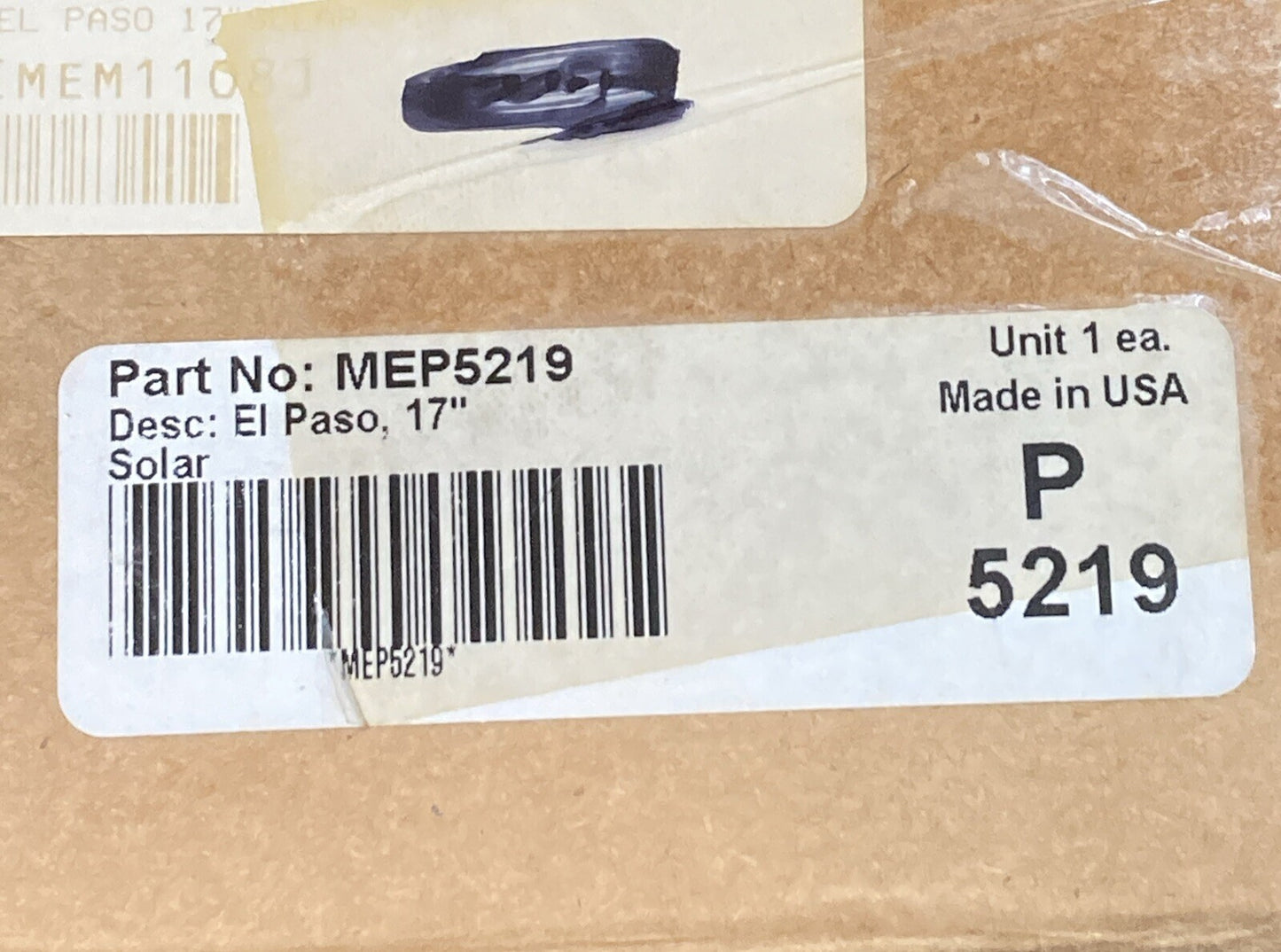 NEW MEMPHIS SHADES MEP5219 SOLAR EL PASO 17" WINDSHIELD